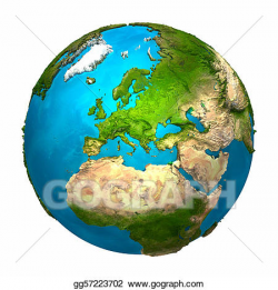 Drawing - Planet earth - europe. Clipart Drawing gg57223702 ...