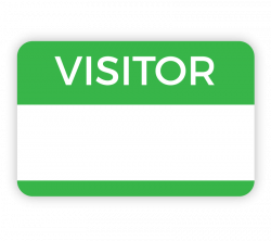 2 x 3 Write-On Visitor Badge - Green – National Name Badge