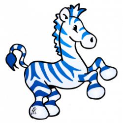 Blue zebra full color - Drawings and illustrations to print ...