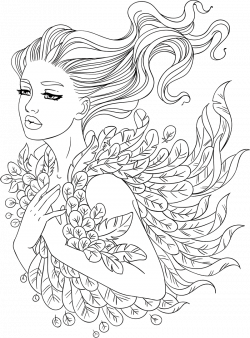 Line Artsy - Free adult coloring page - Feathers (uncolored ...