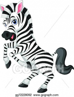 Vector Art - Cartoon zebra. Clipart Drawing gg72228092 - GoGraph