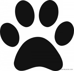 Panther Paw Animal free black white clipart images clipartblack ...