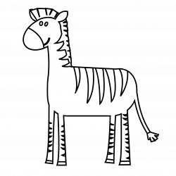 28+ Collection of Zebra Black And White Drawing | High quality, free ...