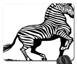 Amazon.com : Mouse Pads - Zebra Animal Mammal Proud Black ...