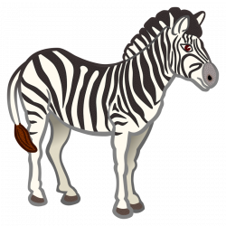Clipart - zebra - coloured