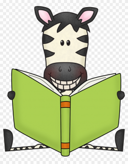 Zany Zebra Reading Fun Clip Art - Zebra With Book Clip Art ...