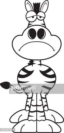 Sad Cartoon Zebra premium clipart - ClipartLogo.com