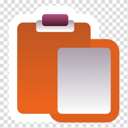 White and orange clipboard , square orange font, Actions ...