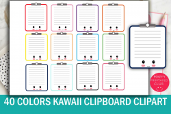 40 Cute Kawaii Clipboard Clipart- Clipboard Clipart Images