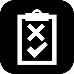 Clipboard With Signs Of Cross And Approval Mark Svg Png Icon Free ...