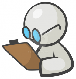 Illustration of man with clipboard taking notes clip art ...