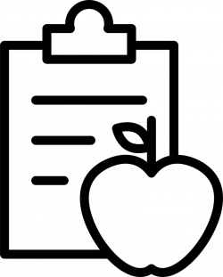 Apple And A Clipboard With Notes For Gymnast Diet Control Svg Png ...