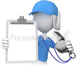 Female Coach With Clipboard - Presentation Clipart - Great ...