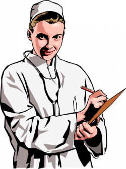 Doctor with Clipboard and Stethoscope - Vector Image