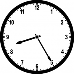Clock 8:25 | ClipArt ETC