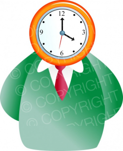 Clock Face Man Icon People Business & Concept Clip Art ...