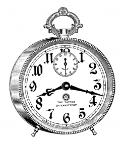 Vintage clip art fancy alarm clock steampunk the graphics ...
