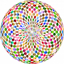 Clipart - Psychedelic Chromatic Disco Ball No Background