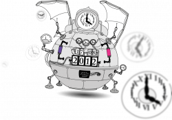 28+ Collection of Time Machine Clipart Black And White | High ...