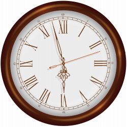 Brown Wall Clock PNG Clip Art - Best WEB Clipart