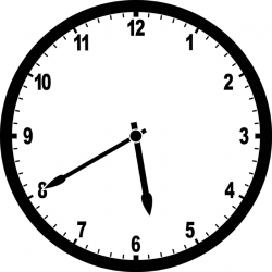 Clock 5:40 | ClipArt ETC