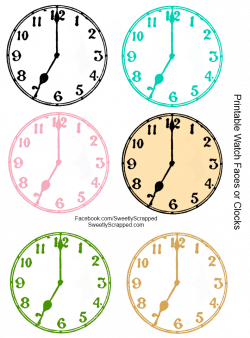 Clocks, Clock Faces... - Sweetly Scrapped 's Free Printables,Digi's ...