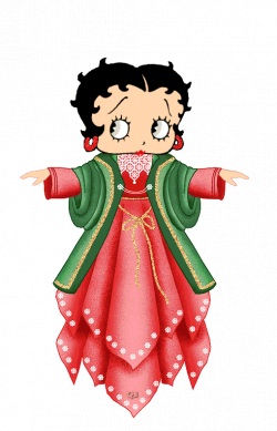 Betty+Boop+Christmas | Betty Boop angel in red and green outfit for ...