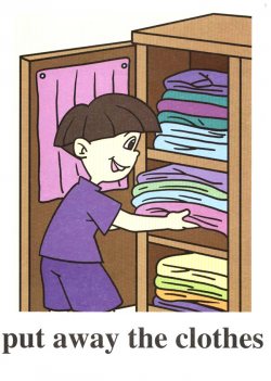 Put away clean clothes clipart closet - Clip Art Library