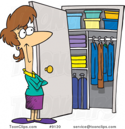 Cartoon Lady With A Clean Closet #9130 By Ron Leishman ...