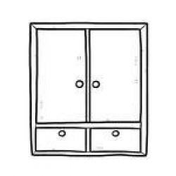 Download black and white drawing cupboard clipart Armoires ...