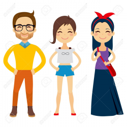 People Wearing Clothes Clipart