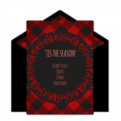 Free Christmas Flannel Invitations | Pinterest | Free party ...