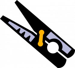 Clothespin or Clothes-Peg - Vector Image