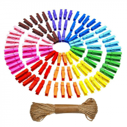 It is Wood clip 10 colored costume and stage property 100 clothespin wooden  eBoot Mini Colored Natural Wooden Clothespins Photo Paper Peg Pin Craft ...