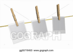Stock Illustrations - Peg - wood clothespin and polaroid ...