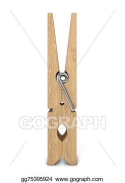 Drawing - Wooden clothespin. Clipart Drawing gg75395924 ...