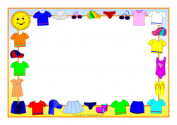 Summer Clothes A4 Page Borders (SB4815) - SparkleBox