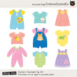 Baby Clothes Clipart Clip Art, Cute Baby Dress, Children Clothes, Baby  Shower Clipart