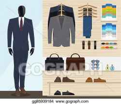 Vector Stock - Man clothing store. Stock Clip Art gg85939184 ...