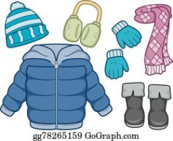 Vector Stock - Winter clothes elements illustration. Clipart ...