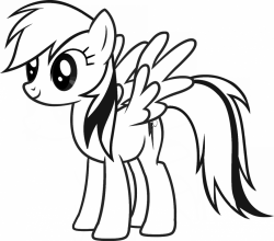 28+ Collection of Rainbow Dash Clipart Black And White | High ...