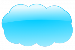 Cloud clip art blue color - WikiClipArt