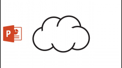 Draw a Cloud icon in Microsoft PowerPoint 2016