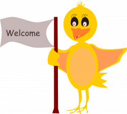Cartoon Bird With Welcome Sign Icons PNG - Free PNG and Icons Downloads