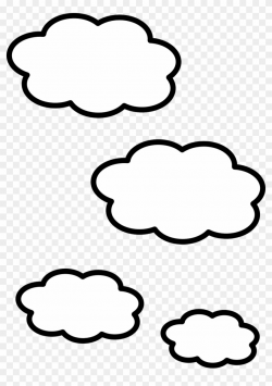 Cloud White Shapes Weather - Clouds Black And White Clipart ...