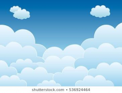 Blue sky with clouds clipart 6 » Clipart Portal