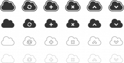 Clouds vector icons - Download free PNG web icons - IconsParadise