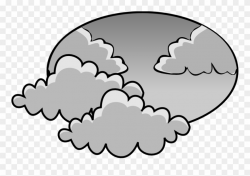 Gloomy Clipart Black And White - Cloudy Day Clip Art - Png ...