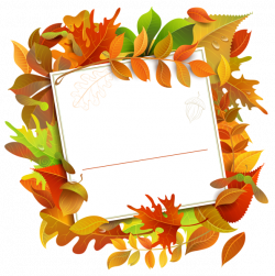 Fall Decorative Blank with Leaves PNG Clipart Image | Borders and ...