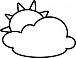 Weather Clipart Black And White Cloudy - Clip Art Library